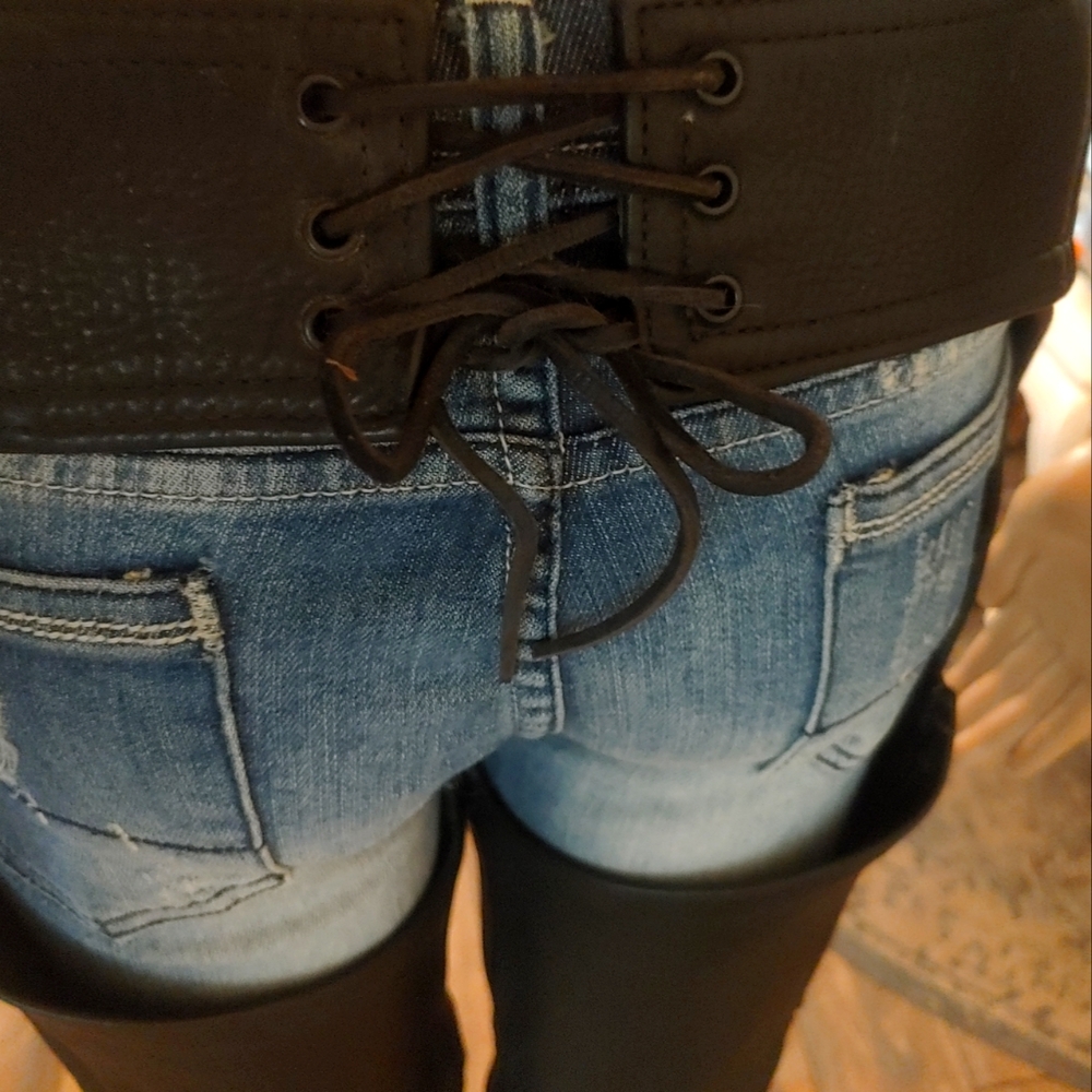 US MADE 100% LEATHER RIDING CHAPS - Picture 7 of 8